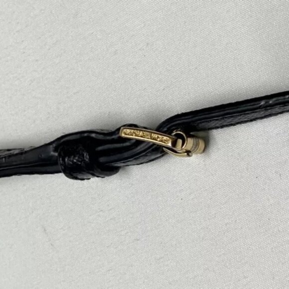 Michael Kors Jet Set East West Crossbody Black Pebbled Saffiano With Gold Trim - Picture 9 of 14